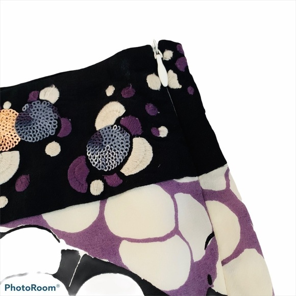 FLOREAT Anthropologie Silk Skirt Size 10 - Picture 5 of 8